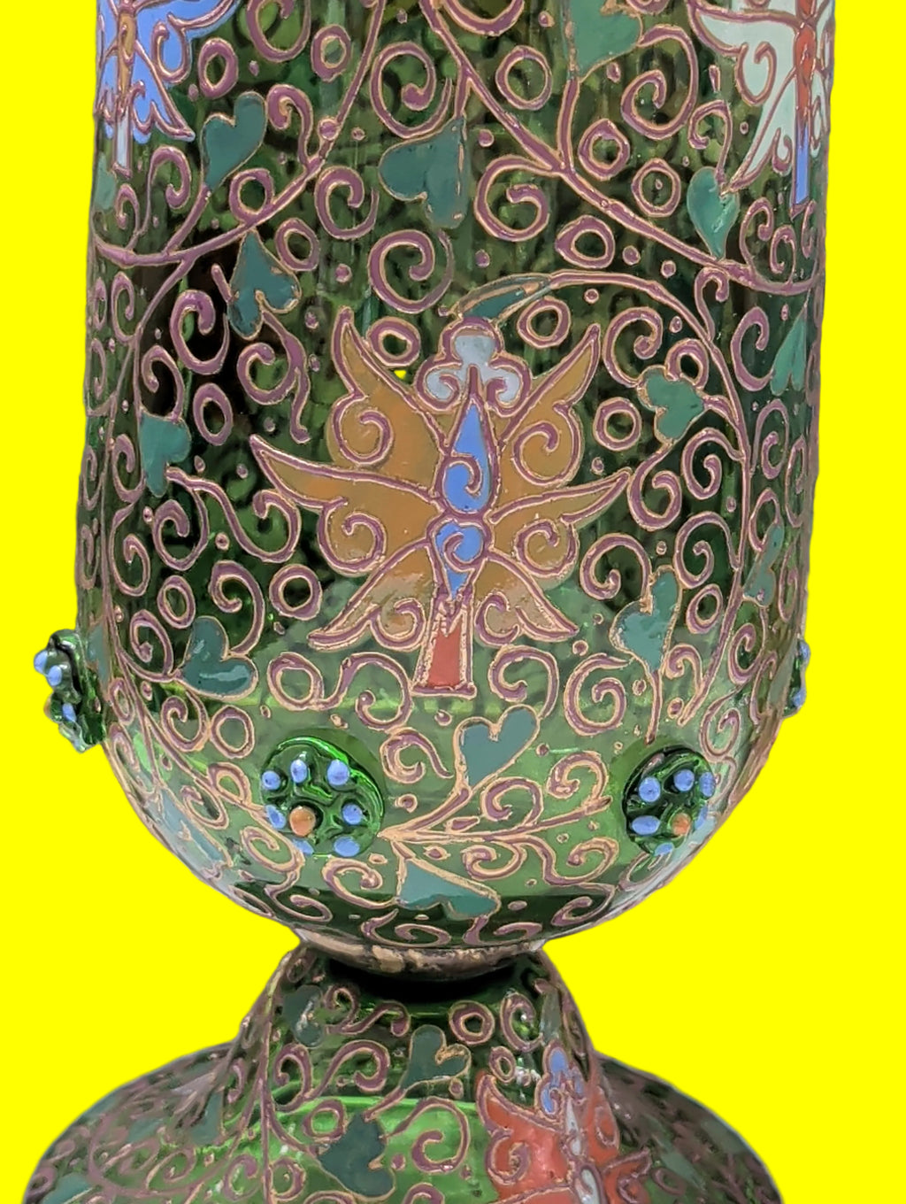 Vase à fleurs antique – Multicolore, hauteur 26 cm