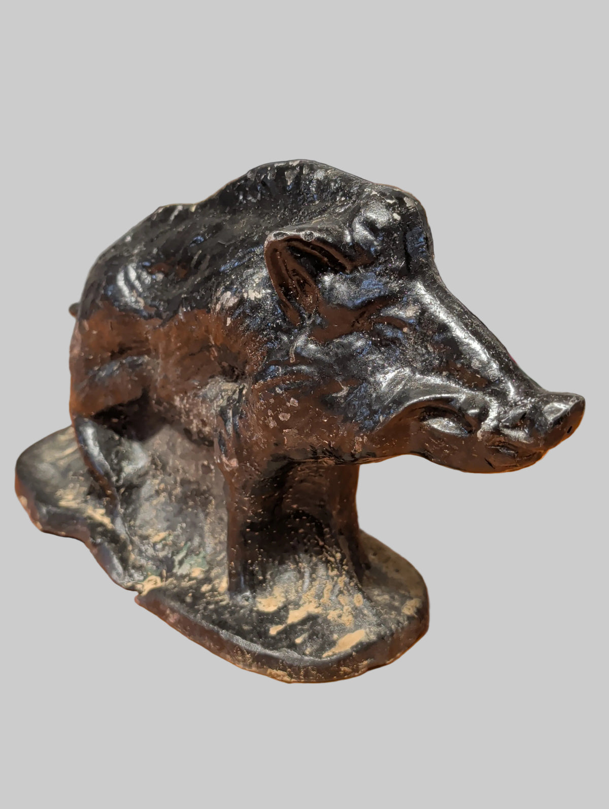 Antike Wildschwein Keiler Figur – Vermutlich Alabaster – L. 28 cm / H. 19 cm