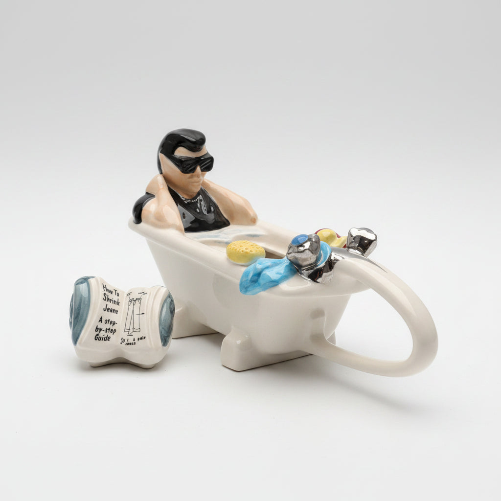 Elvis vintage, Teekannemann, rocking chair dans une baignoire