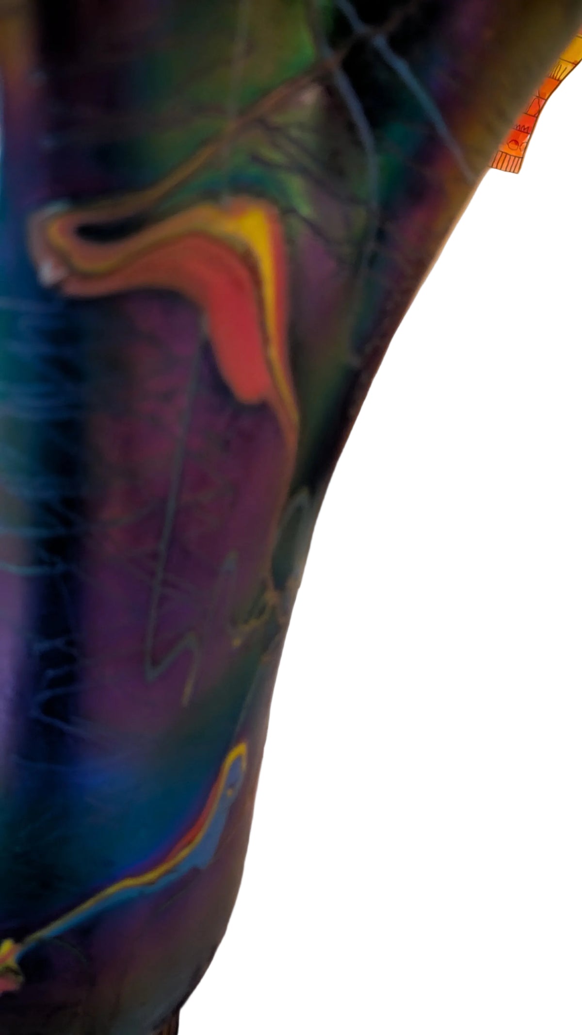Grosse mehrfarbige Loetz-Vase aus Österreich – 60 cm