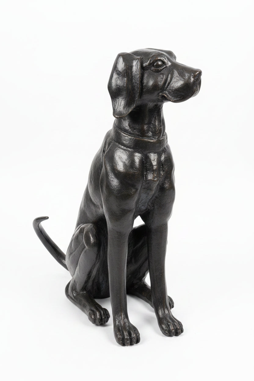Sculpture Labrador en fonte – Décoration de jardin et d'entrée
