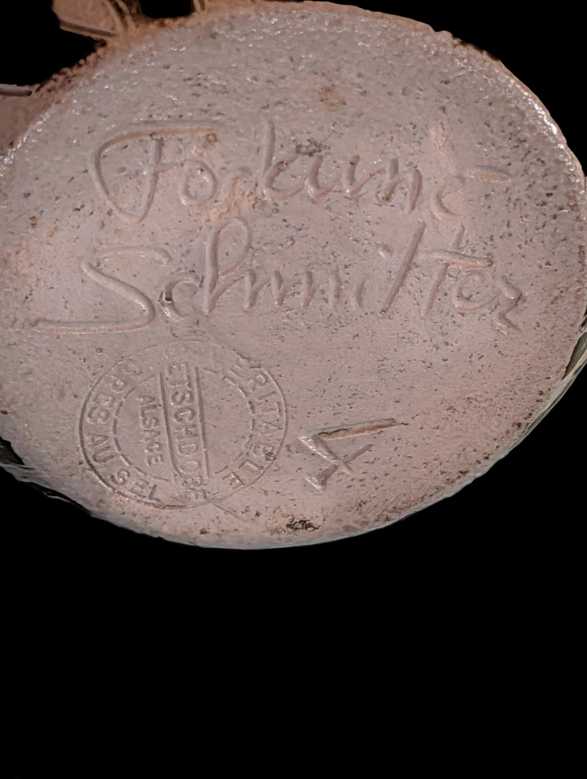 Signierter Keramik-Krug Mehrfarbig – Frankreich 1960er Jahre