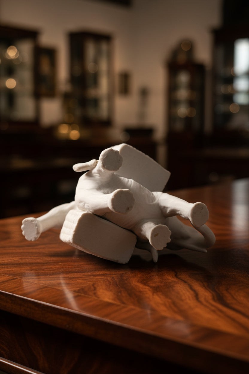 Rare figurine en biscuit de porcelaine de la fin du XIXe siècle