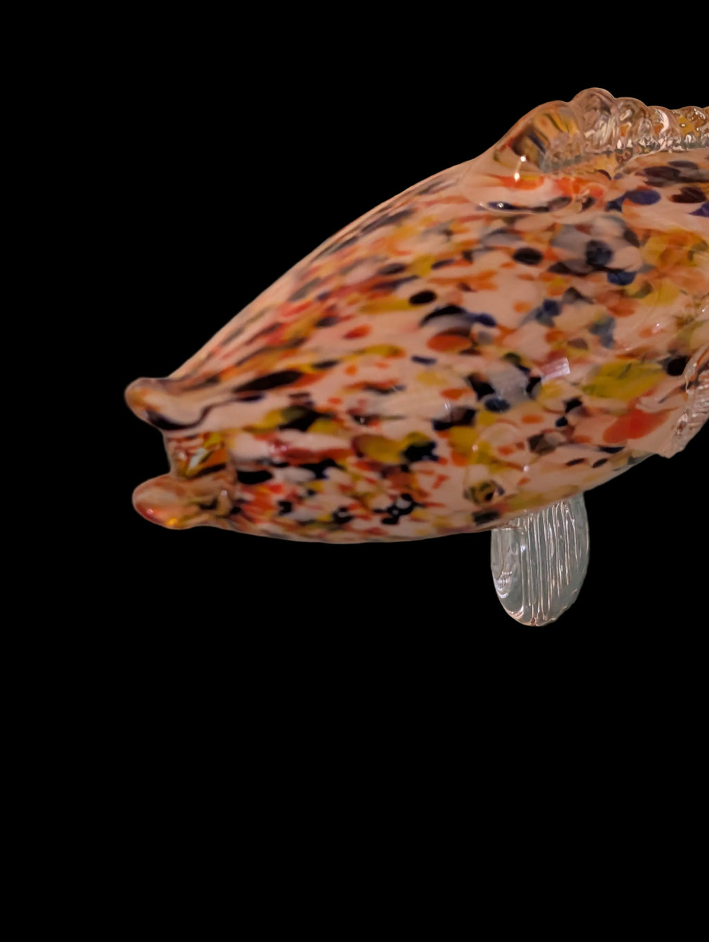Sculpture de poisson en verre d'art – Multicolore, Pièce de collection fabriquée à la main