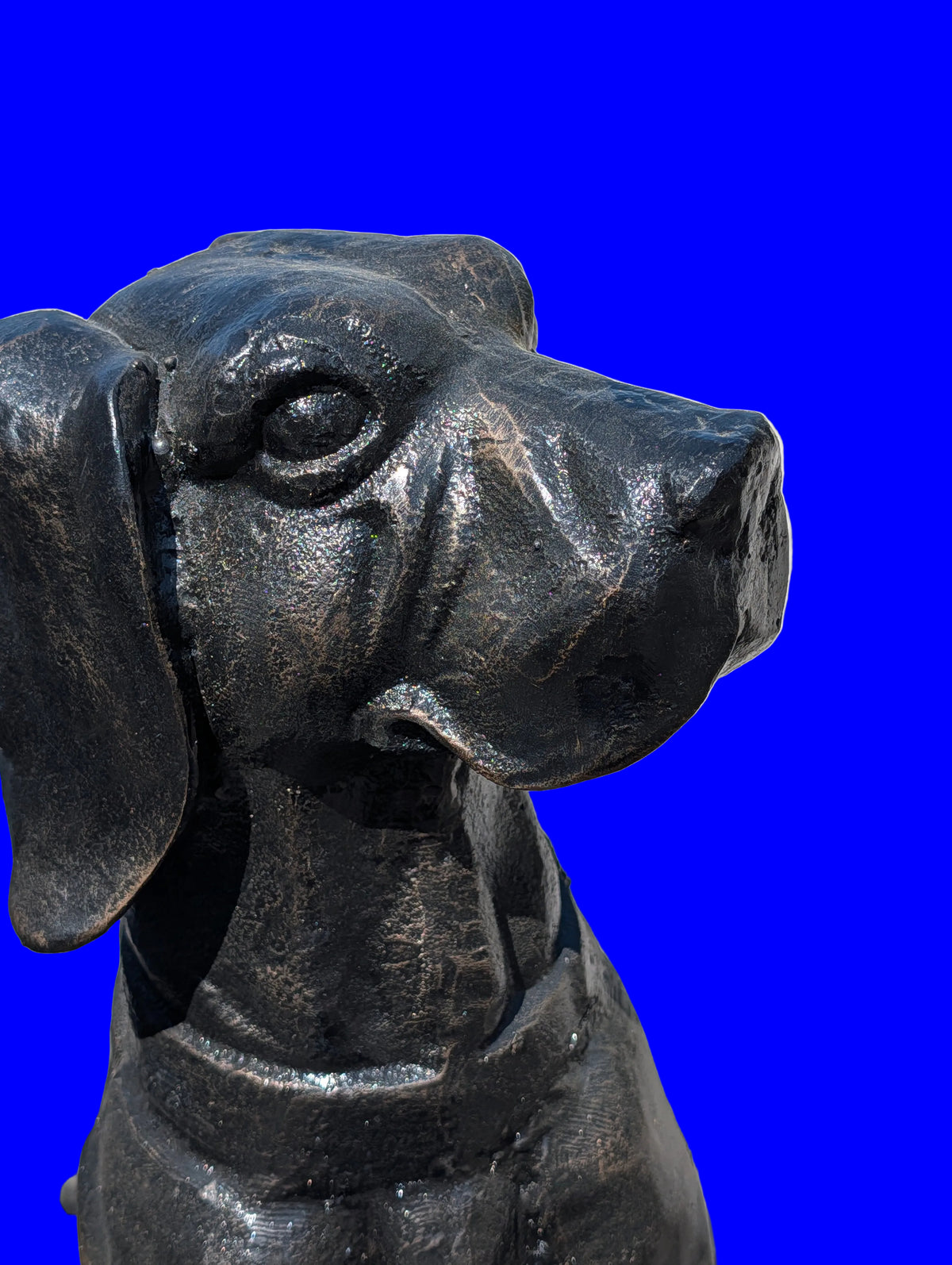Sculpture Labrador en fonte – Décoration de jardin et d'entrée