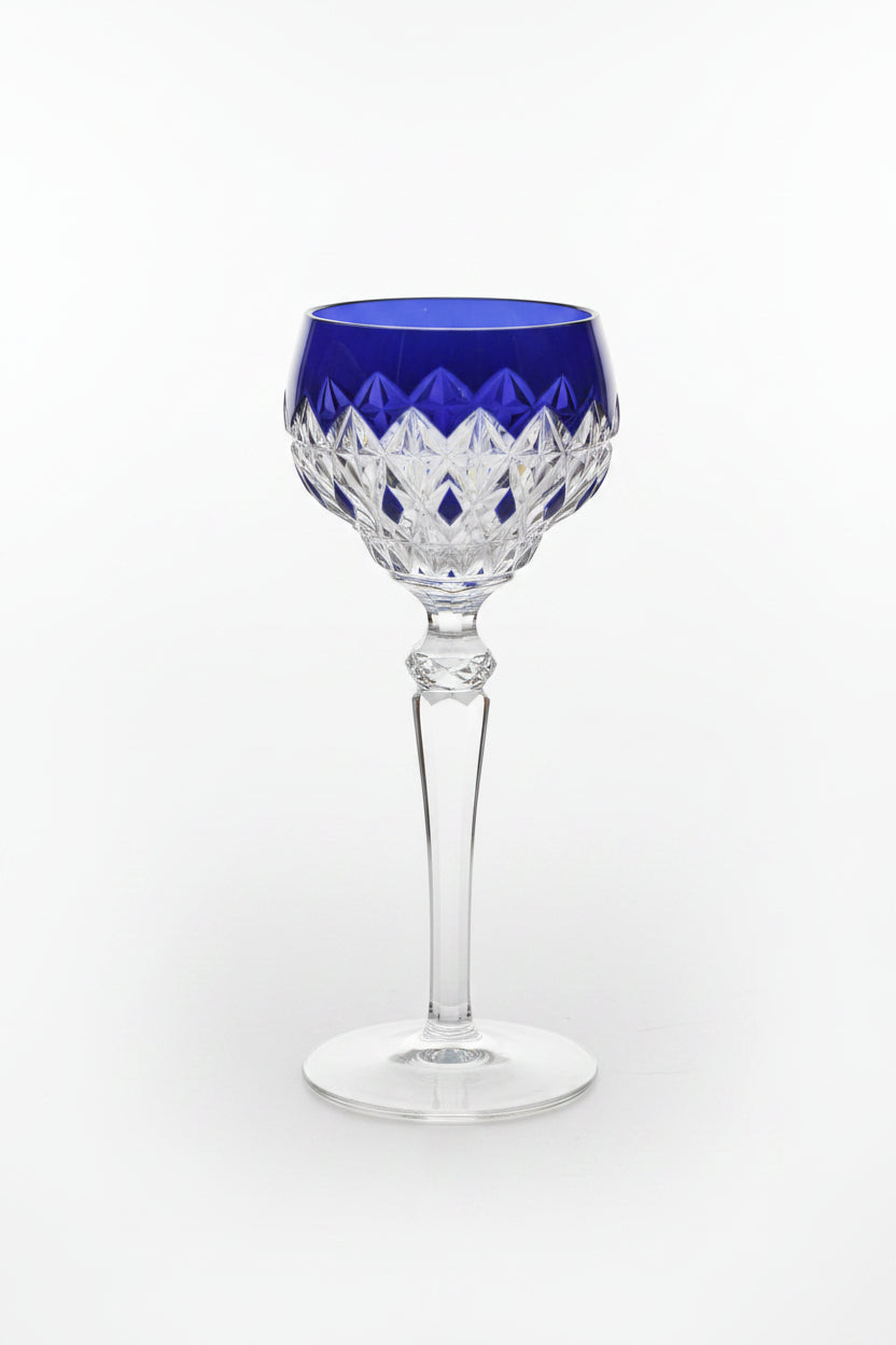 Verre en cristal antique, lot de 6 – Roumanie, années 1960/70, couleurs assorties