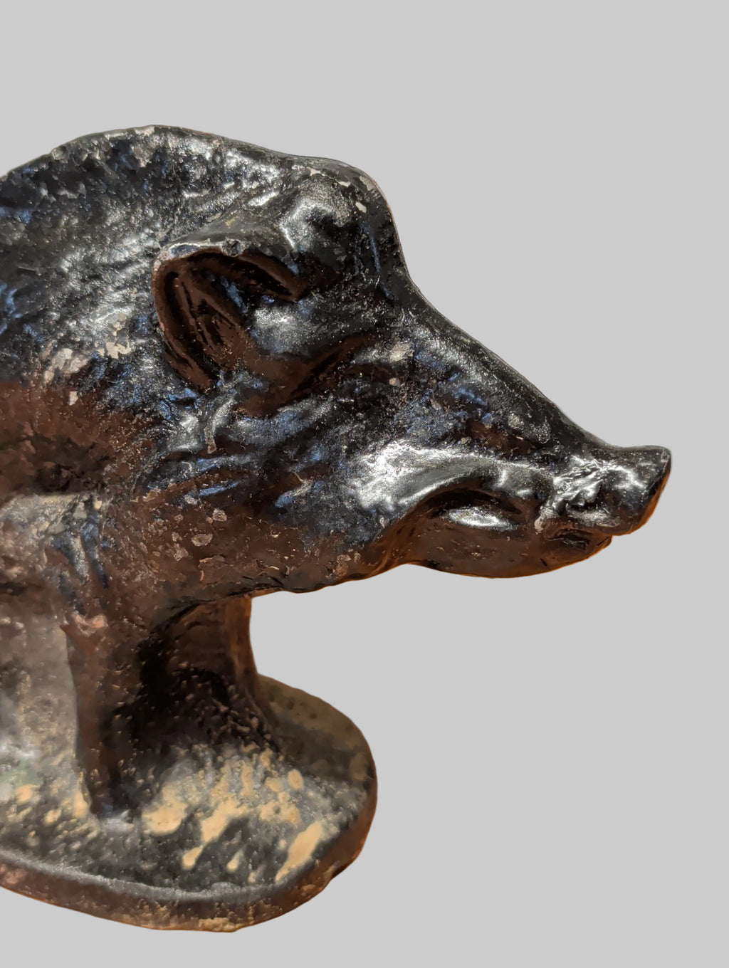 Antike Wildschwein Keiler Figur – Vermutlich Alabaster – L. 28 cm / H. 19 cm