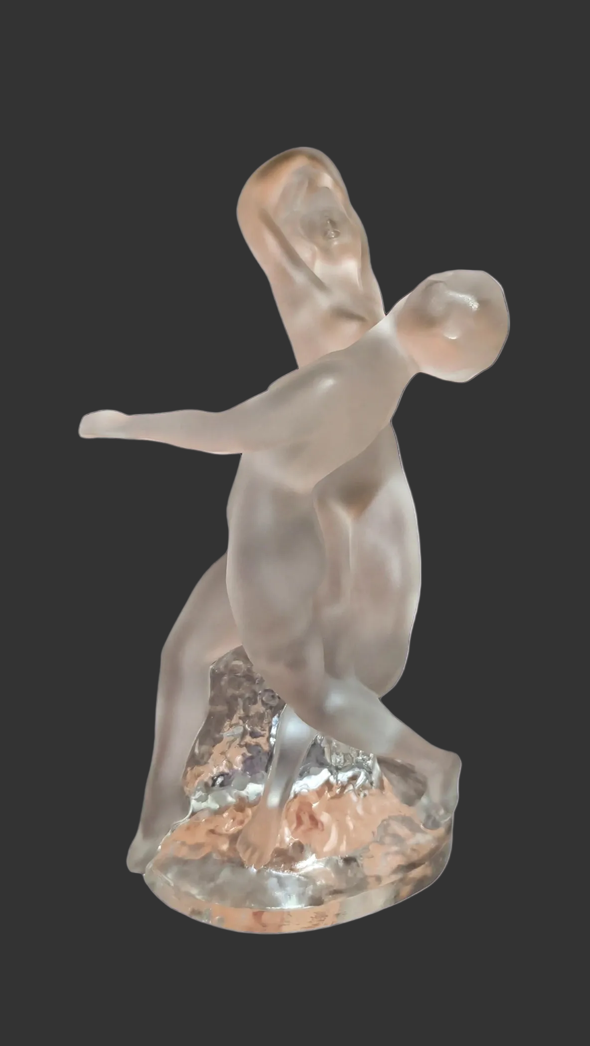 Lalique  Danseuses -Kristall Skulptur Tänzerinnen Frankreich Selten
