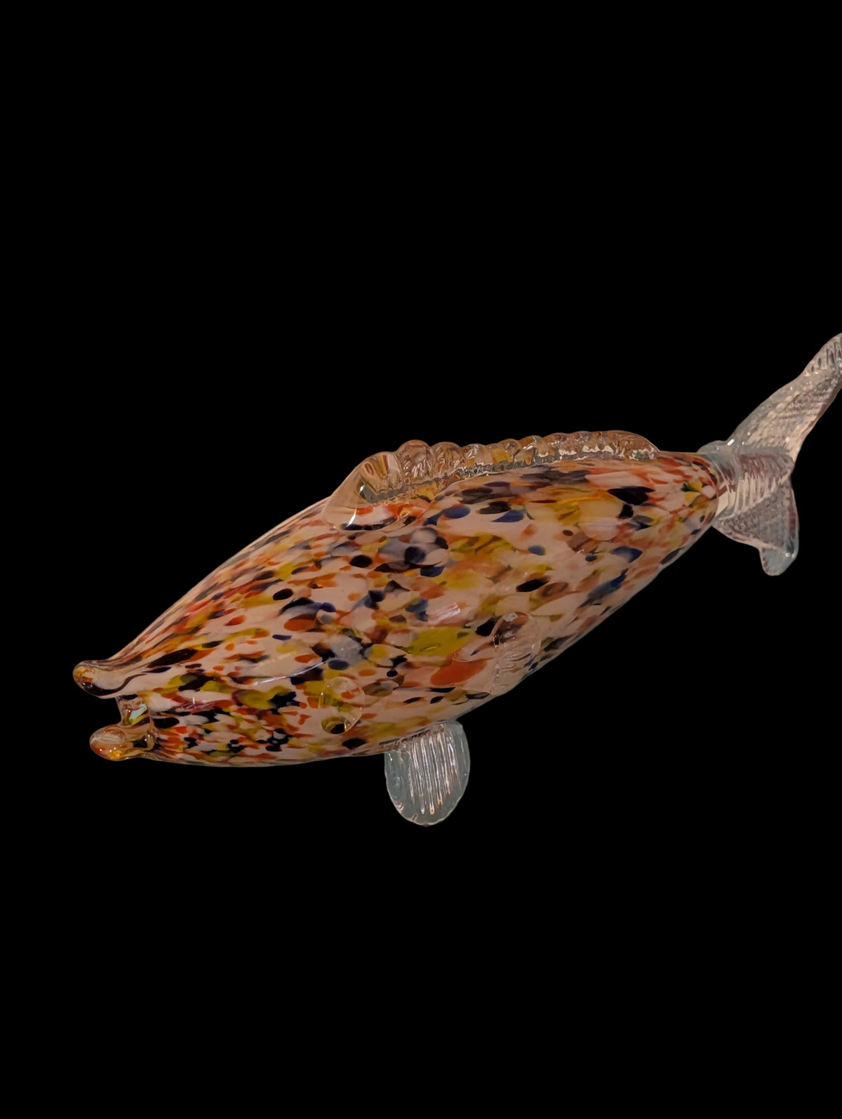 Sculpture de poisson en verre d'art – Multicolore, Pièce de collection fabriquée à la main