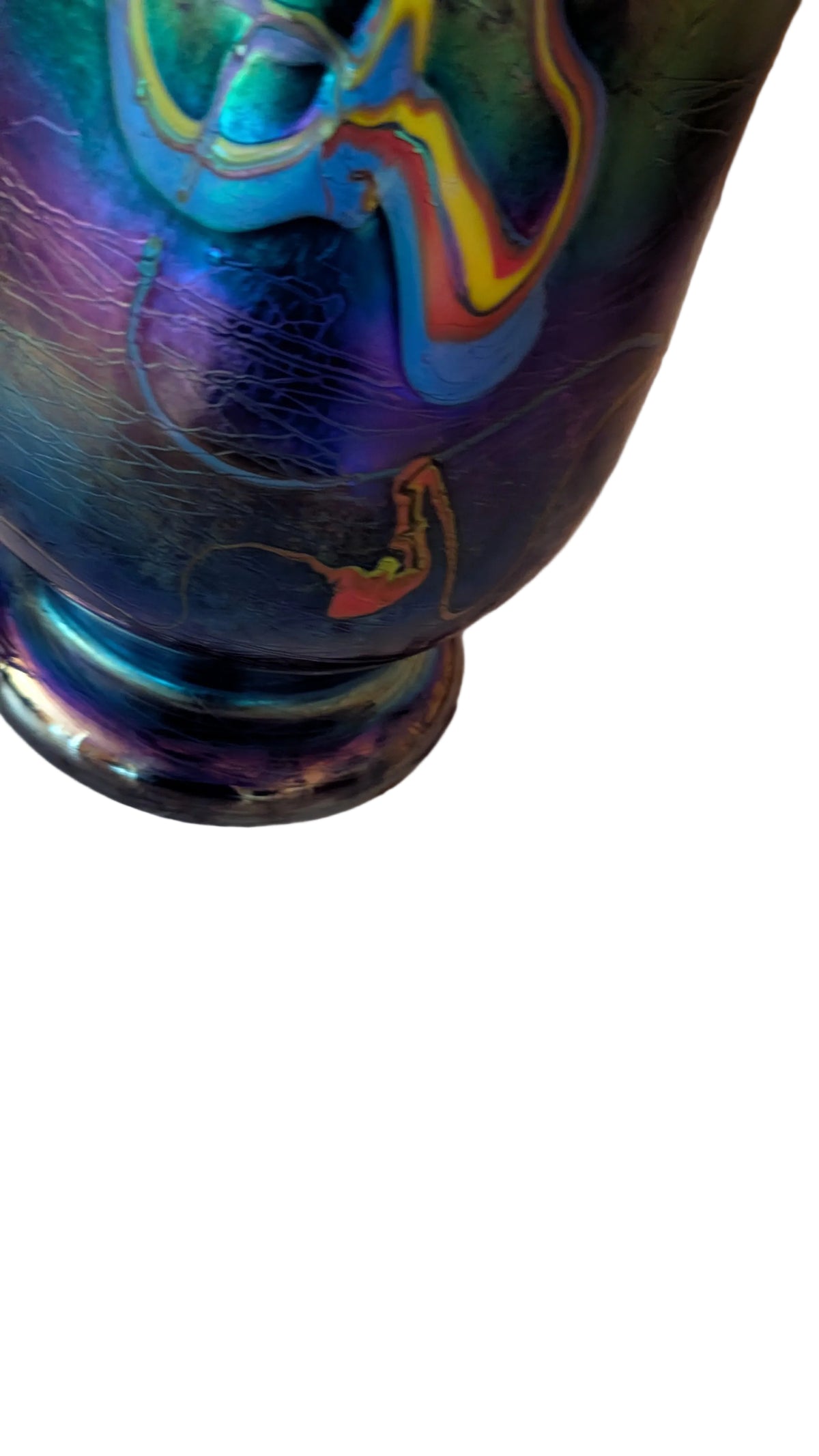Grosse mehrfarbige Loetz-Vase aus Österreich – 60 cm