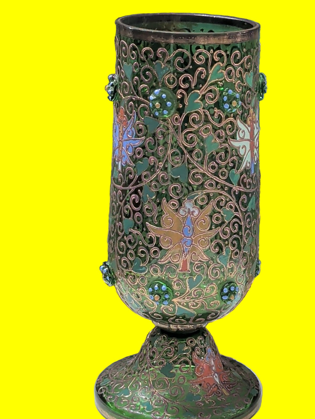 Vase à fleurs antique – Multicolore, hauteur 26 cm